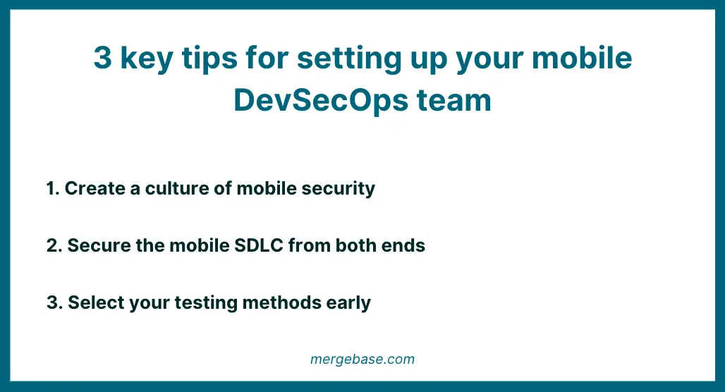 how to establish a mobile DevSecOps team